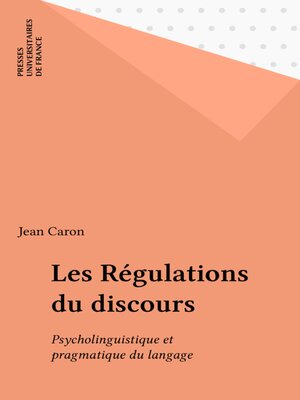 cover image of Les Régulations du discours